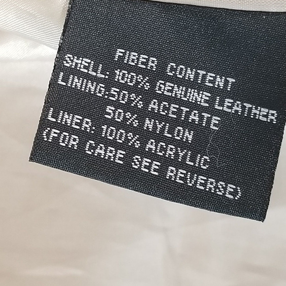 Oscar Piel leather blazer sport coat jacket men's Large Beige 2 tone Western - Picture 16 of 16